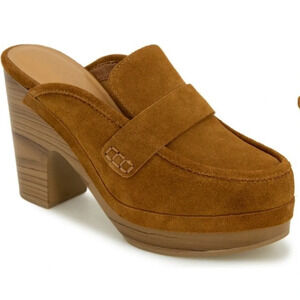 Splendid Vina Brown Suede Platform Wooden Clogs NEW in Box​​​